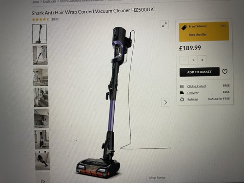 Shark hz500uk duoclean corded - shark,