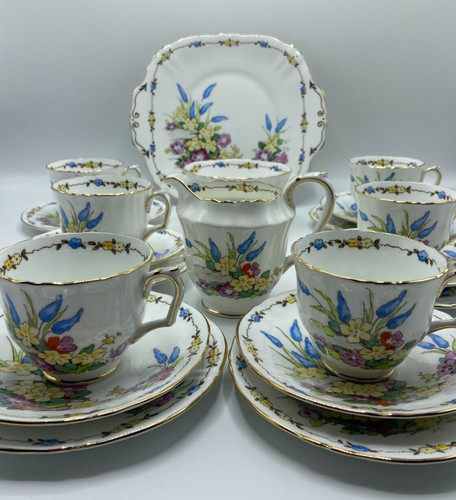 Crown staffordshire china tea - staffordshire,