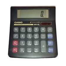Vintage Calculator Casio MS-8L Electronic Solar & Battery powered *No Battery