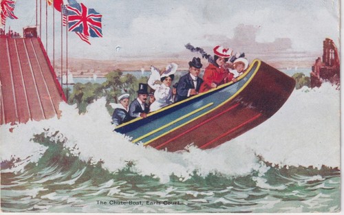 Postcard the chute boat - chute, earl's
