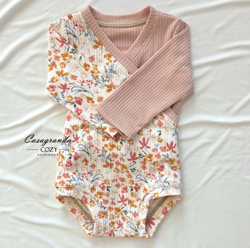 Floral baby bodysuit - floral, and