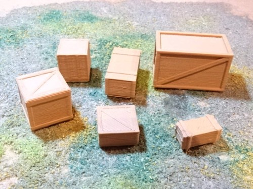Wooden crates gauge 6 - wooden, (6