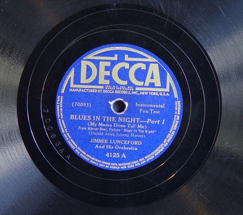 Rpm decca 4125 jimmie - 10":,