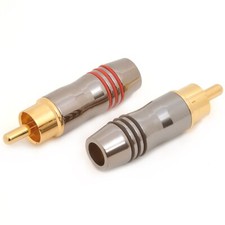 Gold plated phono - plated, plugs