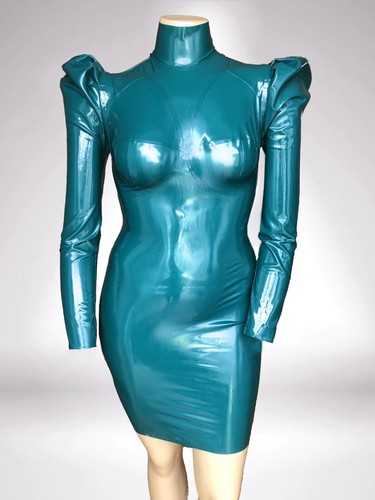 Latex rubber gummi dress chose