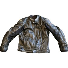 RST R-Sport CE AA Mens Leather Motorcycle Jacket Black Size 42 - Good Condition