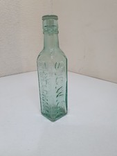 Vintage Aqua Shieldhall Essence Of Coffee & Chicory SCWS Glass Bottle VGC