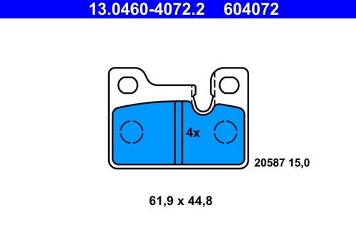 Rear ate 0460 4072 brake - ate,