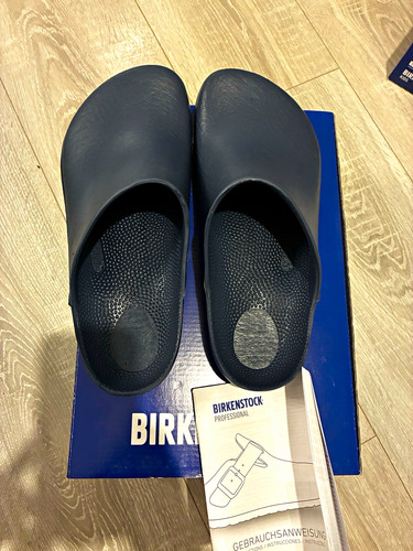 Navy birkenstock slip clogs - navy,