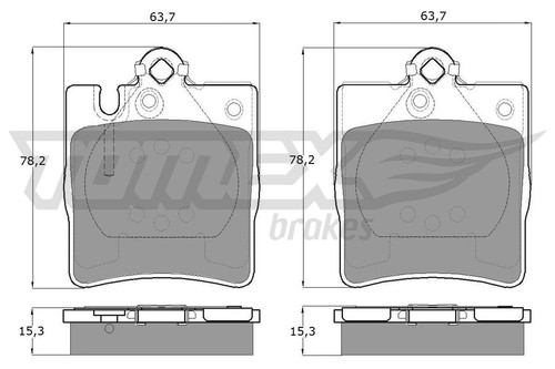 Rear axle brake pad - brake, disc