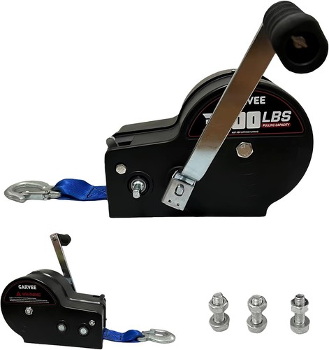 3500lbs dual gear hand winch - hand,
