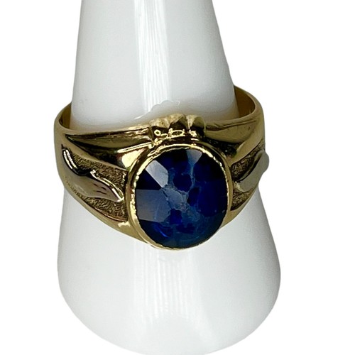 10k gold blue - blue, ring