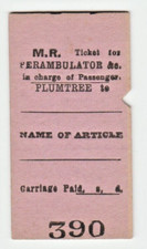Midland Railway Ticket Plumtree Nottinghamshire Pram Perambulator