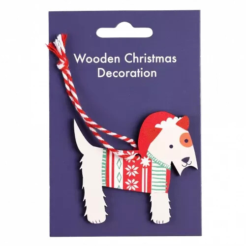 Dog wooden tree decoration - dog,