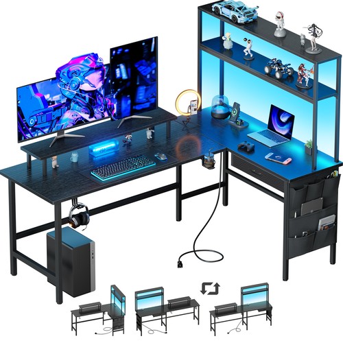 Shaped gaming desk - l,