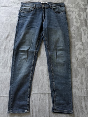 Zara straight leg jean - leg, blue