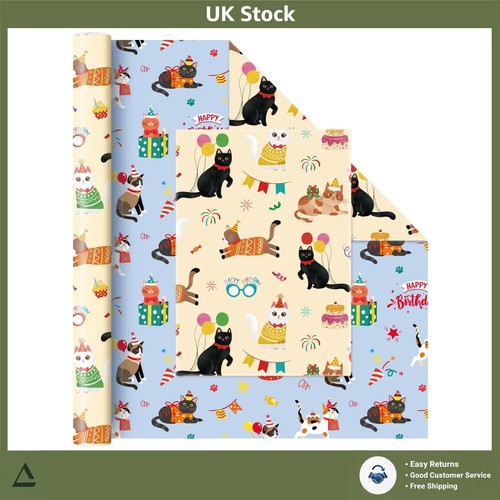 Cute cat birthday - birthday, wrapping