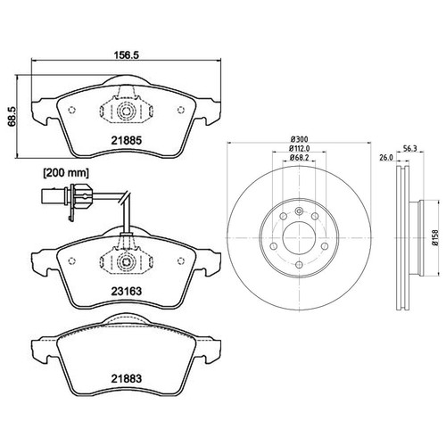 Don front brake discs pads - discs,