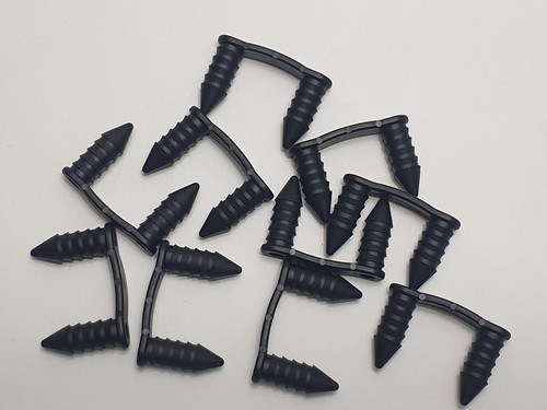 Black wiring loom clips - 10,