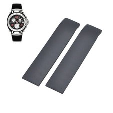 20mm Black Rubber Strap For