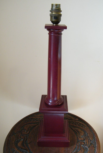 Vintage wooden column table - ,