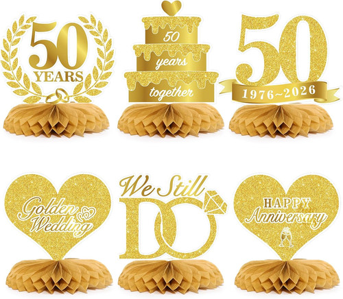 6pcs 50th wedding anniversary - 6pcs,