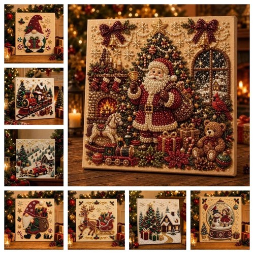 Diy christmas pearl diamond - christmas,
