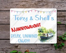 Personalised Narrowboat Sign