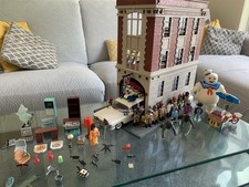 Playmobil Ghostbusters Toy Bundle Fire House, Car, and Accessories