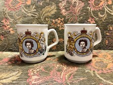Pair of Queen Elizabeth II Silver Jubilee Mugs 1977 (Tams)