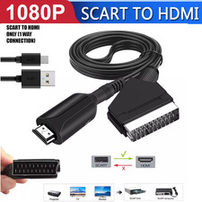SCART To HDMI Converter Audio Video Adapter For HDTV Sky Box STB Plug HD TV DVD