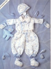 Knitting pattern copy 2123.   Premature baby clothes.  9-12" chest.   4ply