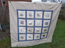 Patchwork lap quilt, crushed