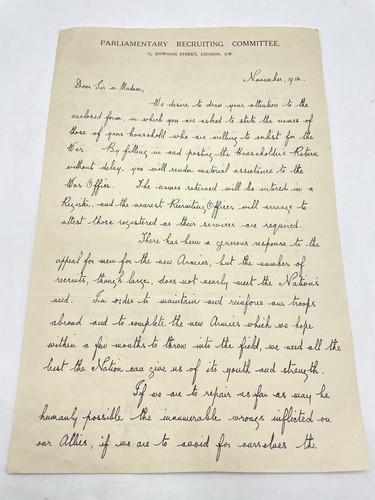Ww1 british parliamentary - british,