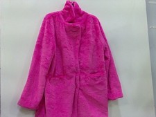 Hot Pink Faux Fur Coat Women's