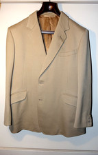 Bespoke 1997 Peter Marsh Ltd 2pc Cavalry twill tan Suit, Handmade, Savile row