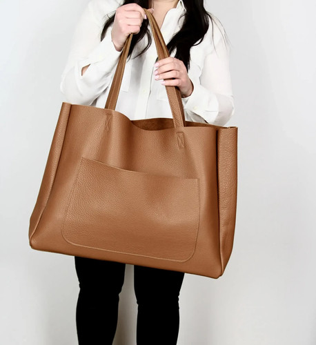 Genuine leather tote bag - genuine, women