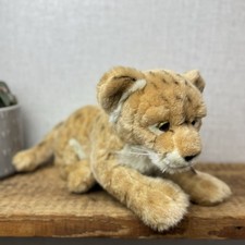 Living Nature Lion Cub Soft Toy - Retired Realistic Lion Cub Soft Toy Beanie 12"