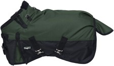 Miniature Horse Heavyweight Winter Turnout Blanket - 1200D - 36"-50" - Green