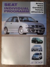 SEAT by JE DESIGN orig 1999 Accessories Brochure Prospekt - Arosa Ibiza Cordoba