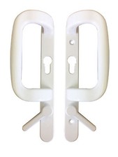 90PZ Fuhr Sliding Patio Door Handles Inline Lock UPVC White Chrome Gold Sparta