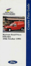 Ford Courier Van Prices & Options 1991-1992 UK Market Foldout Brochure Fiesta