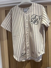 Men's Sik Silk The Movement Baseball Jersey Cream Shirt ,size S