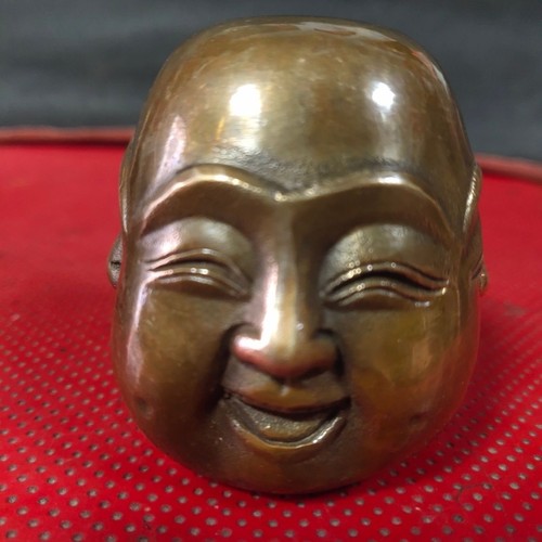8cm old signed bronze carved - signed,