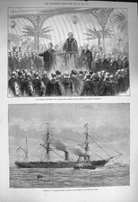 Original Old Antique Print