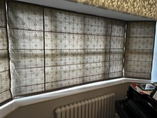 Laura Ashley Taupe Silk Lined Blinds X 3