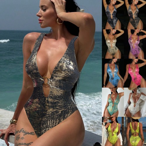 Lady shiny padded monokini - padded,