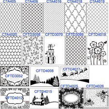 CRAFTS TOO Embossing Folders - Christmas Frames Patterns Invitation Flowers