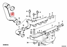 OEM BMW E24 E28 Coupe Sedan Cooling System Water Hose OEM 11531307210