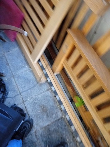 Wooden single bed frame parts - wooden,